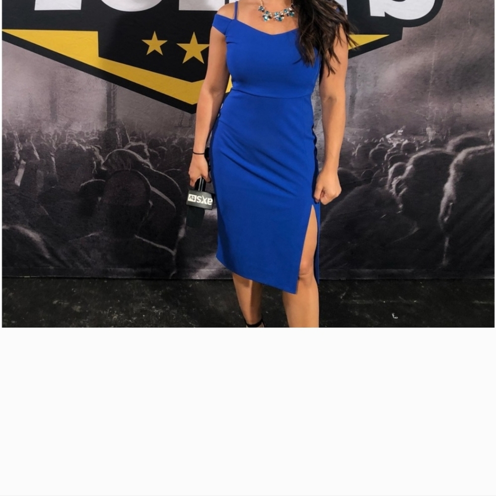 Blue cocktail dress